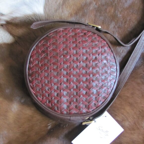 SCULLY  CANTEEN STYLE LEATHER CROSS BODY HANDBAG  GENUINE LEATHER - Picture 5 of 11